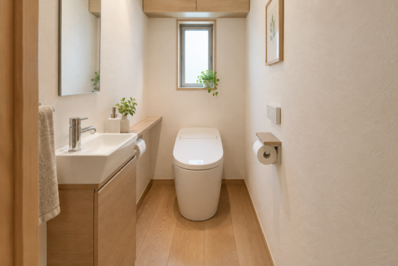 マンションのトイレリフォームをイメージした空間